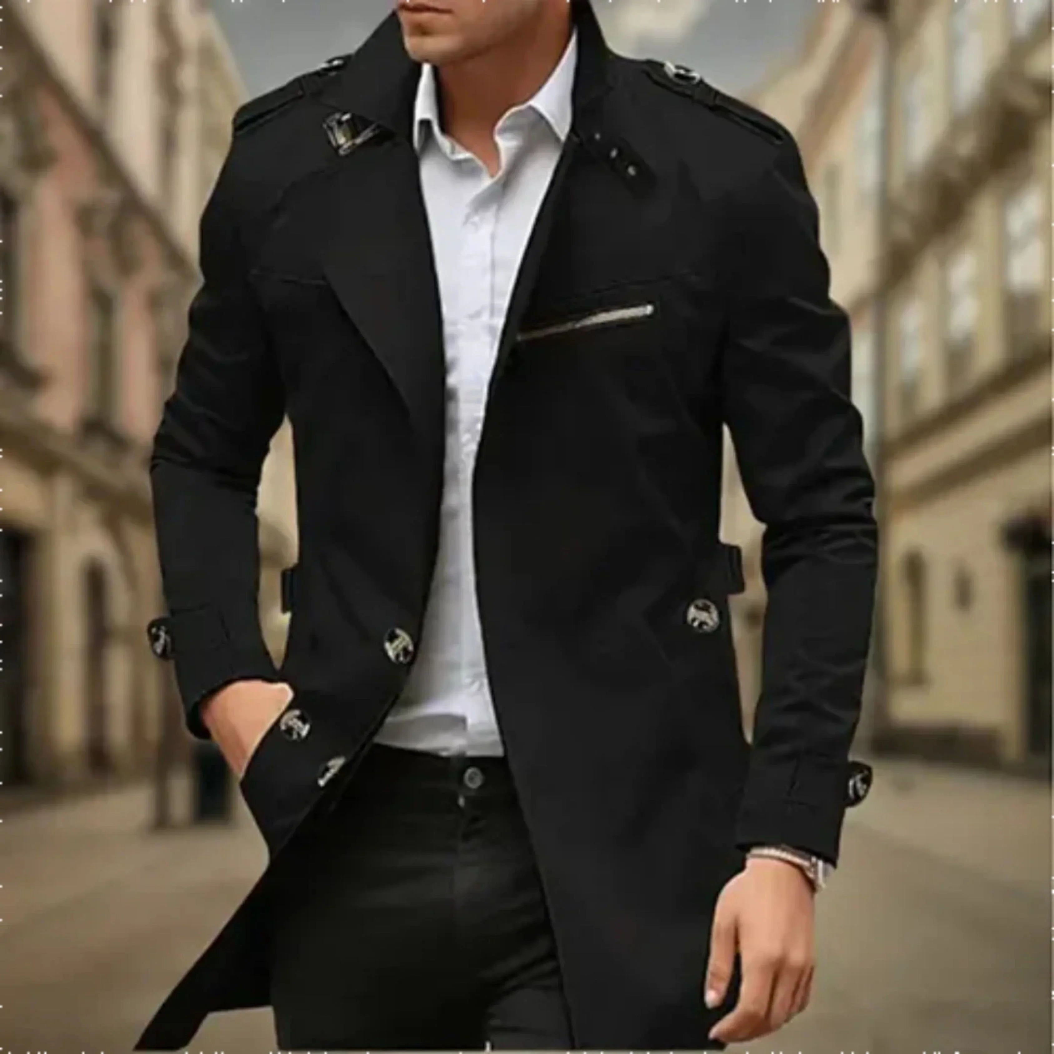 Hommes Trench-Coat Imperméable | Double Boutonnage