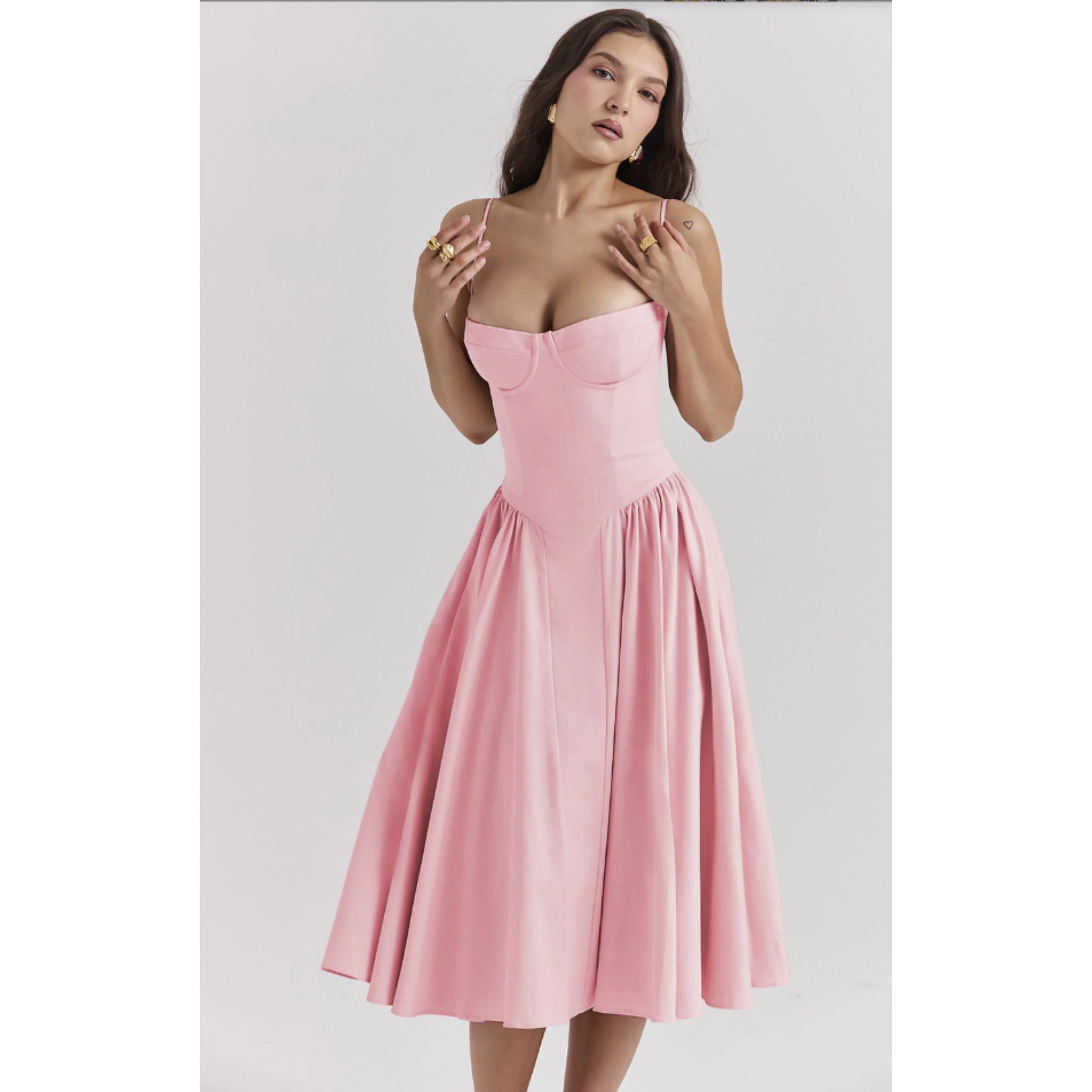 Femmes Robe Midi | Sans Manches