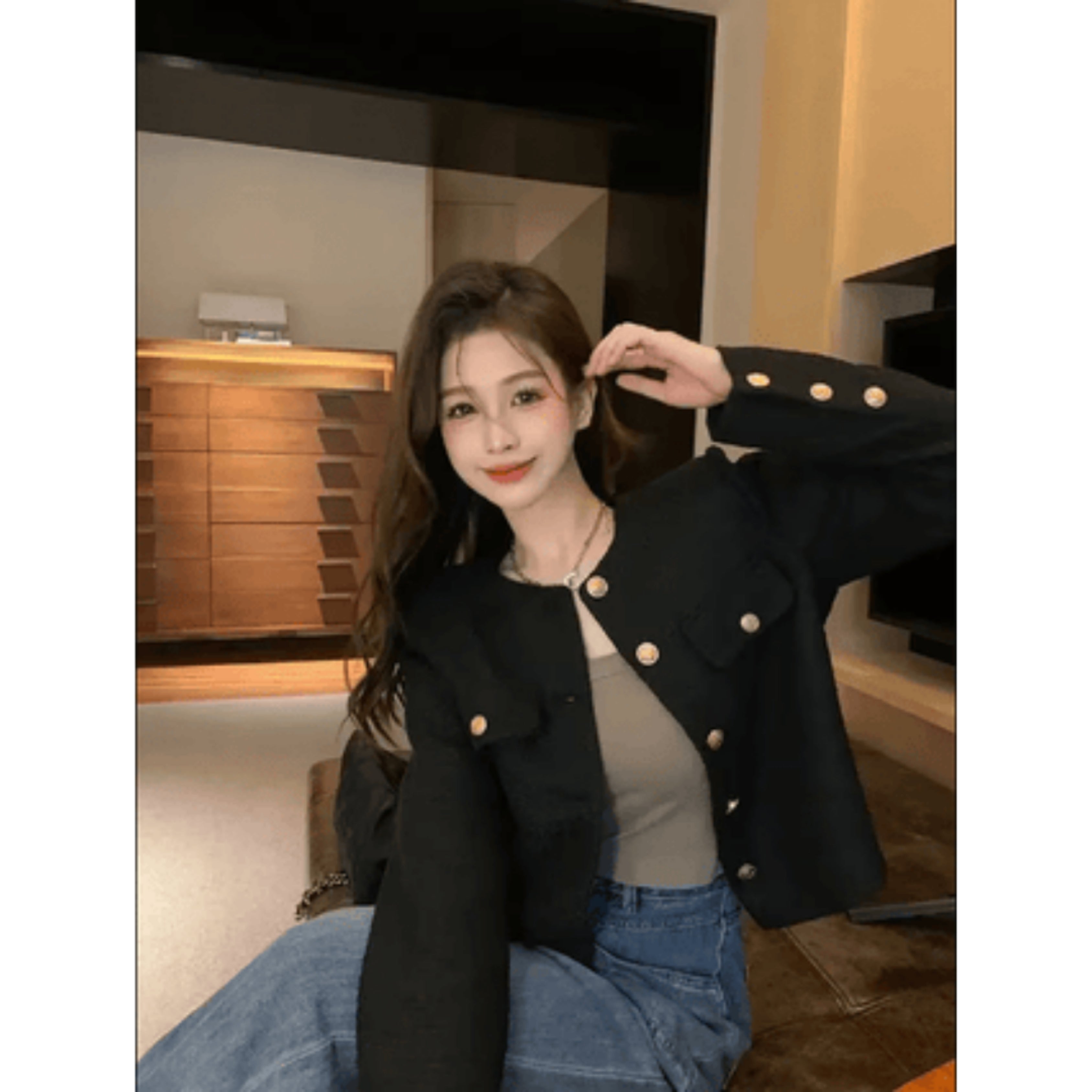 Naéva | Veste Courte Pour Femme | Noir