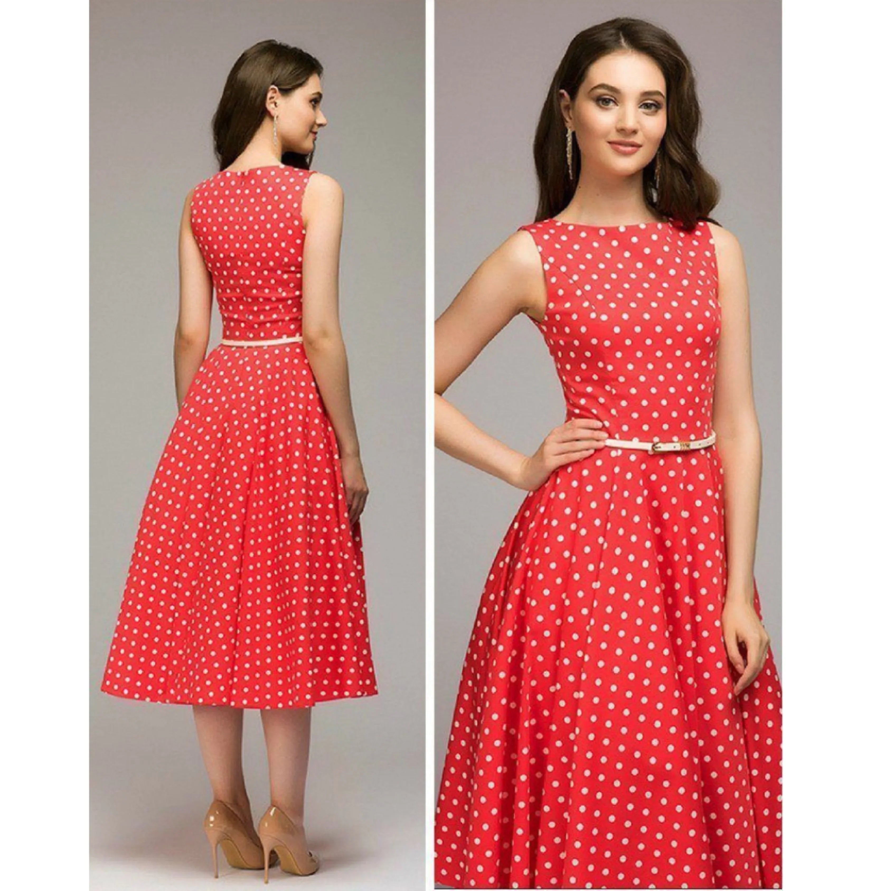 Femmes Robe À Pois | Chic