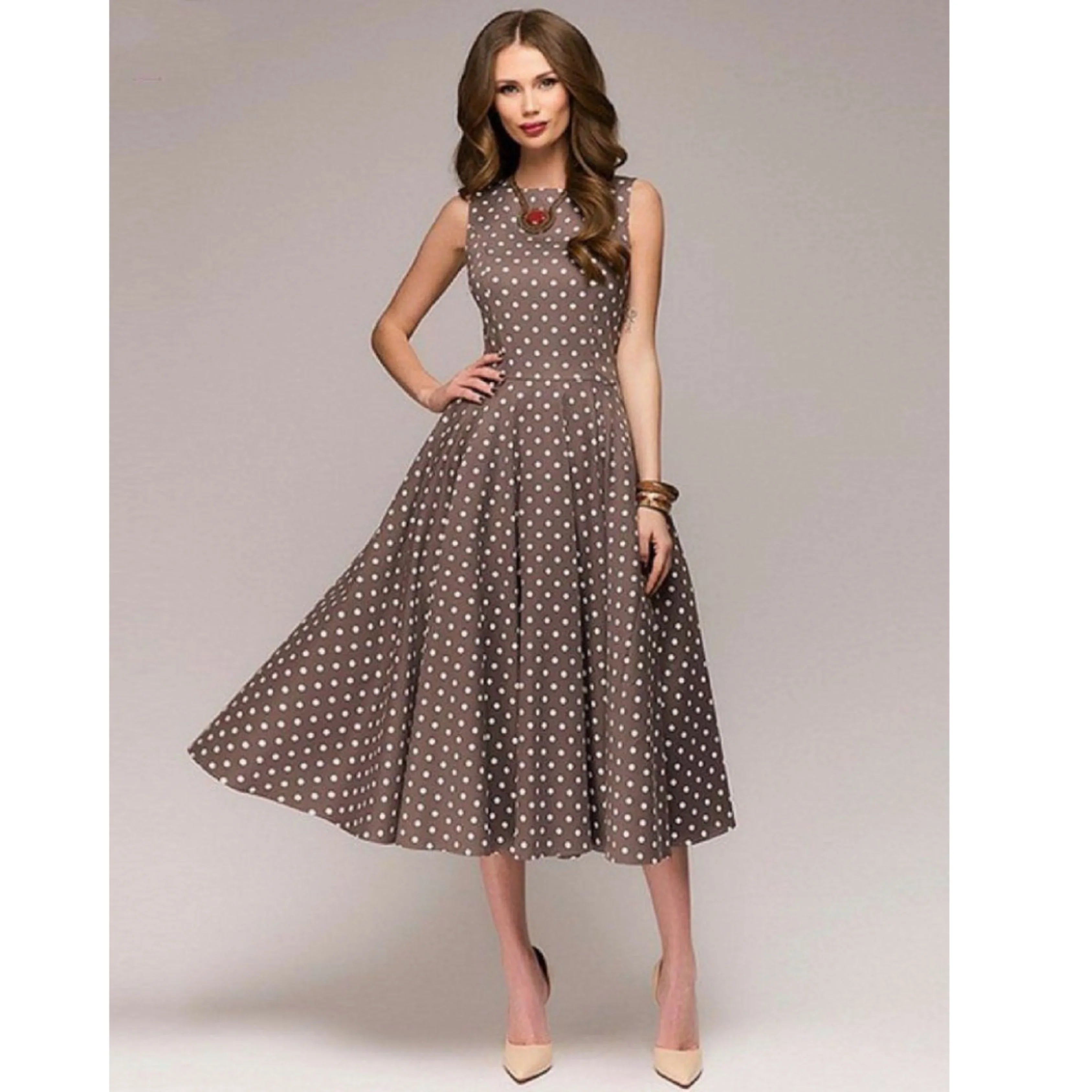 Femmes Robe À Pois | Chic