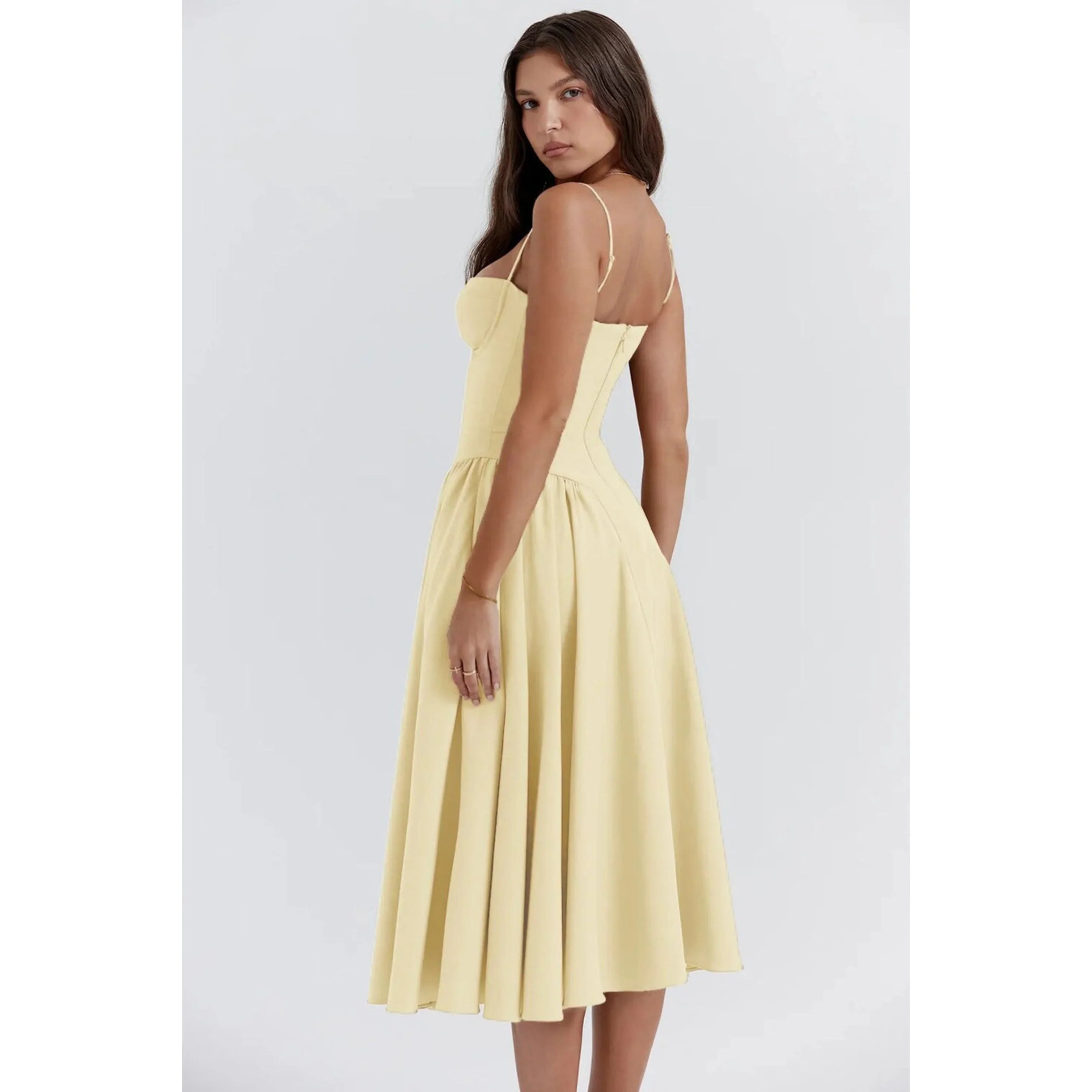 Femmes Robe Midi | Sans Manches