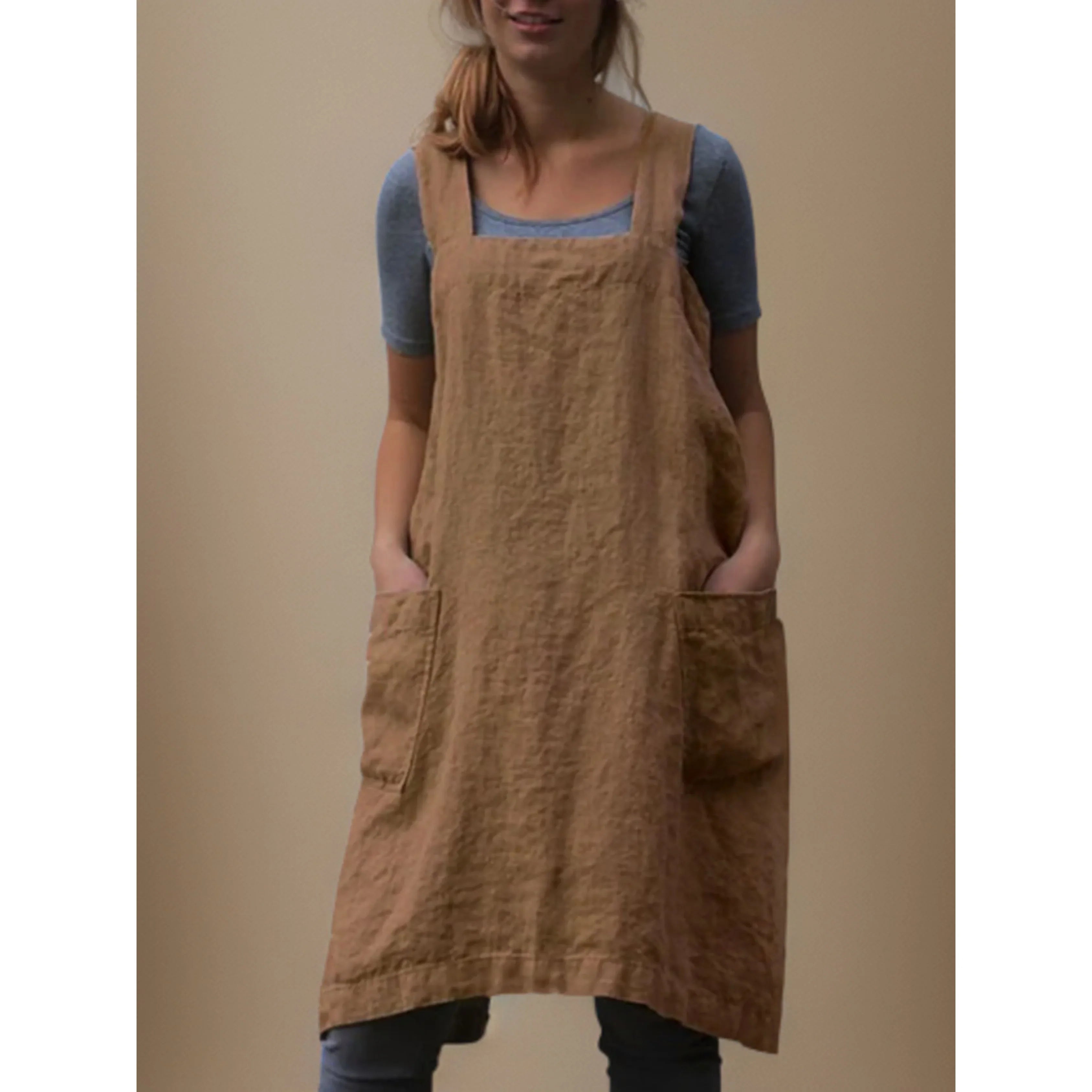 Femmes Robe Tablier | Poches Pratiques