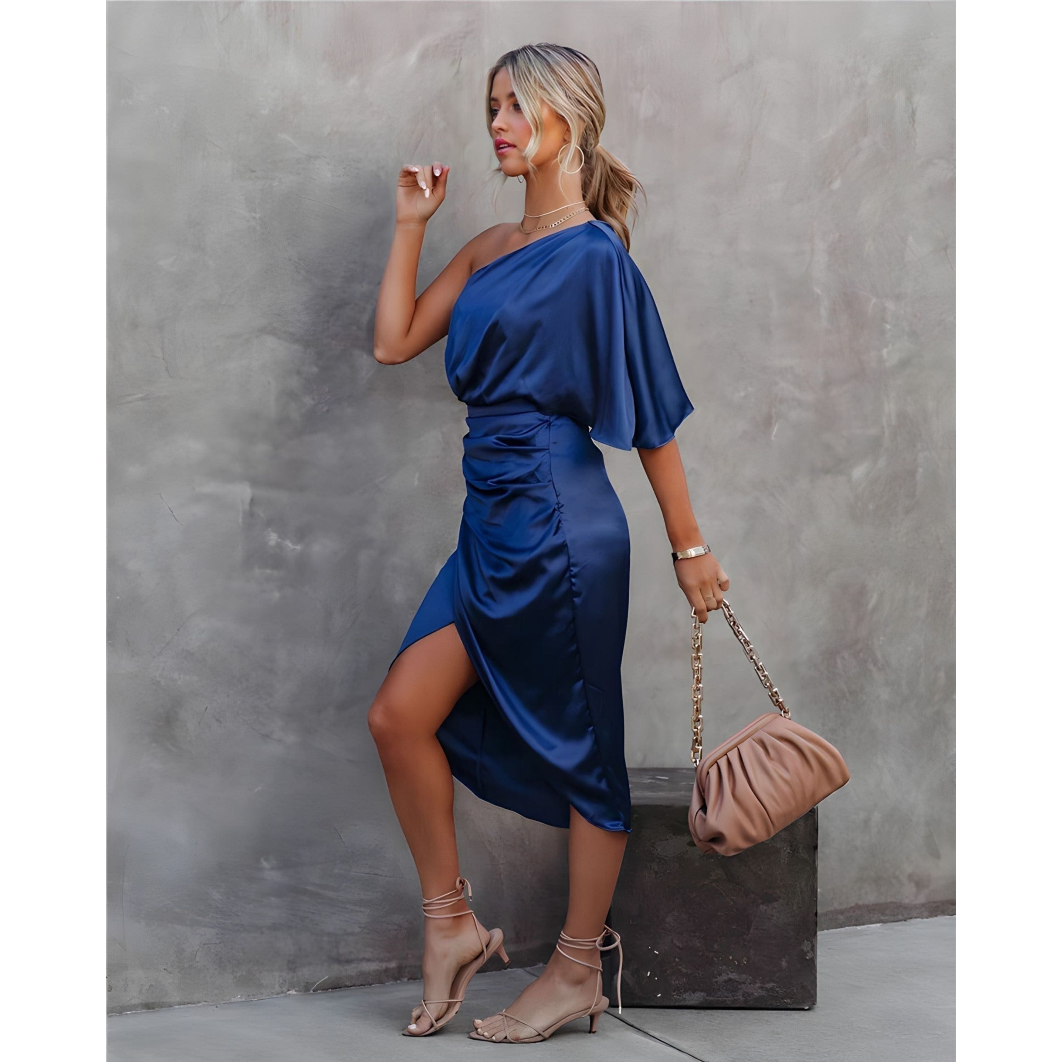 Andréanne | Robe Cocktail Pour Femme | Asymétrique