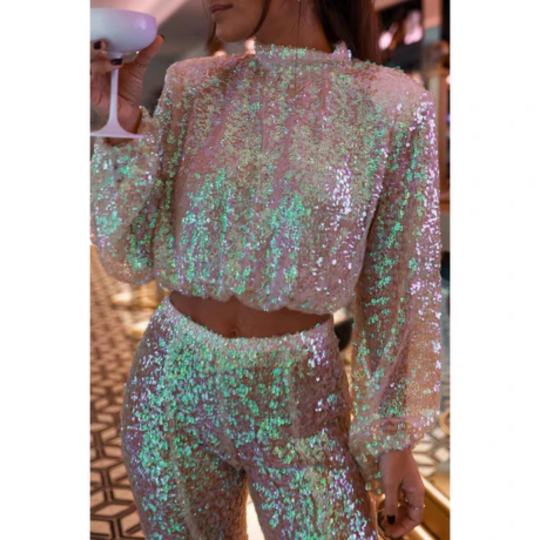 Josina | Femme Ensemble Soirée | Sequins Scintillants