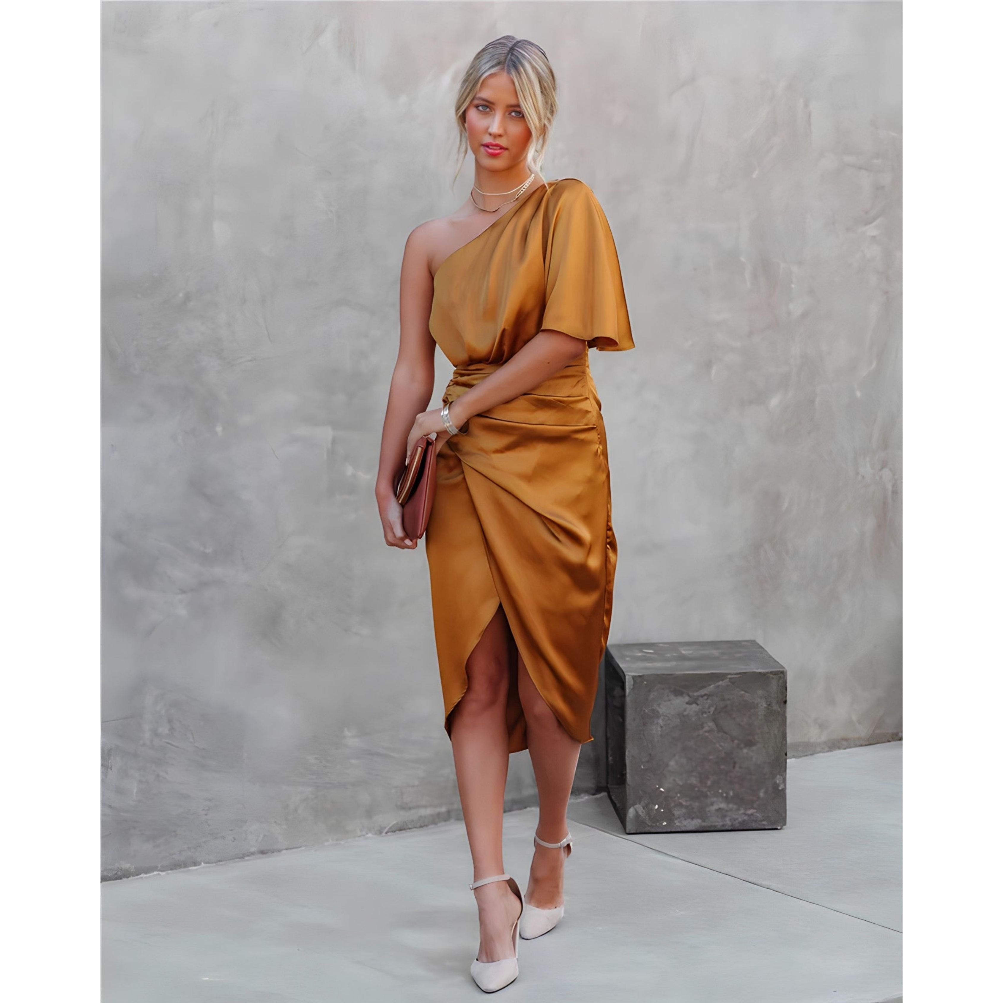 Andréanne | Robe Cocktail Pour Femme | Asymétrique