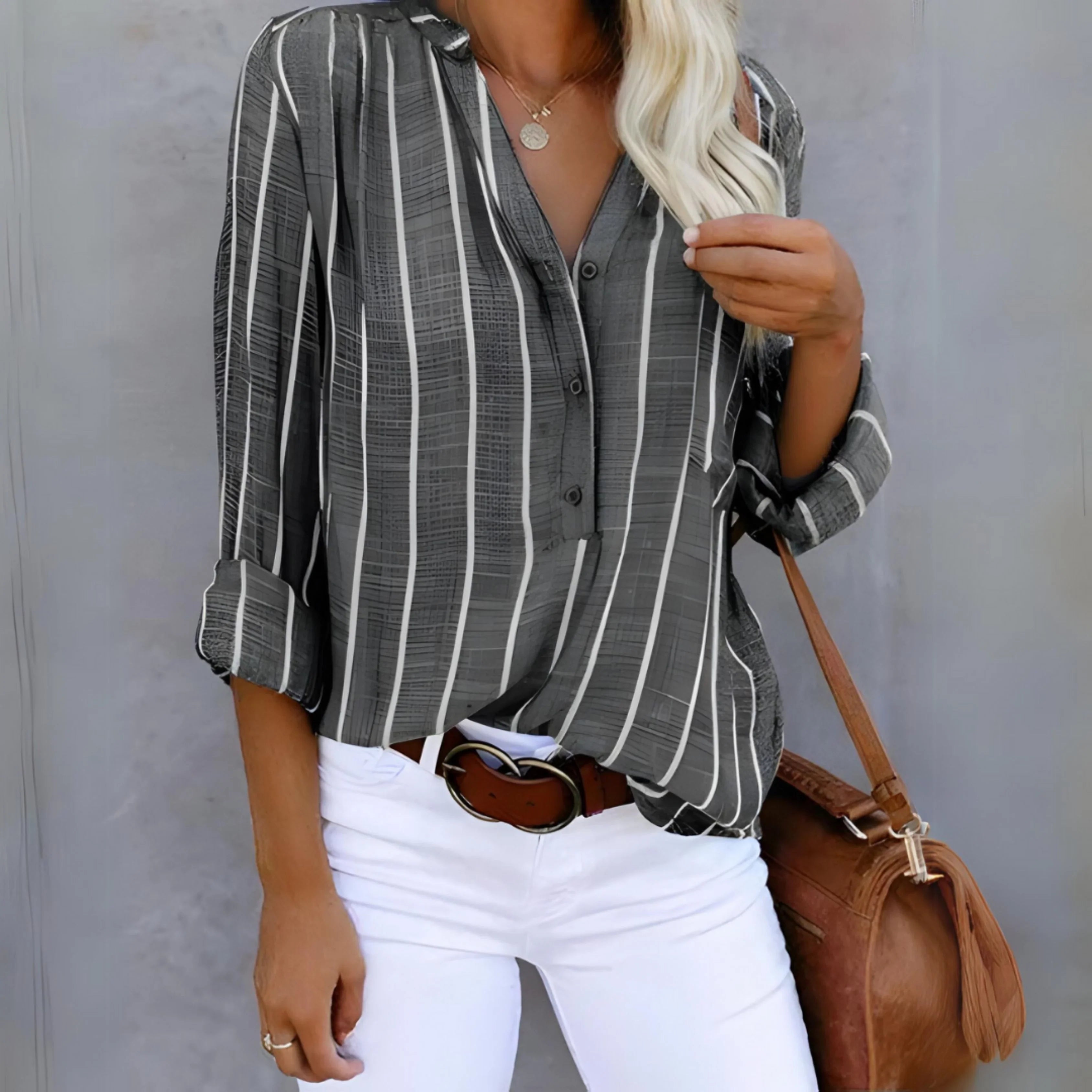 Femmes Blouse Rayée | Tendance
