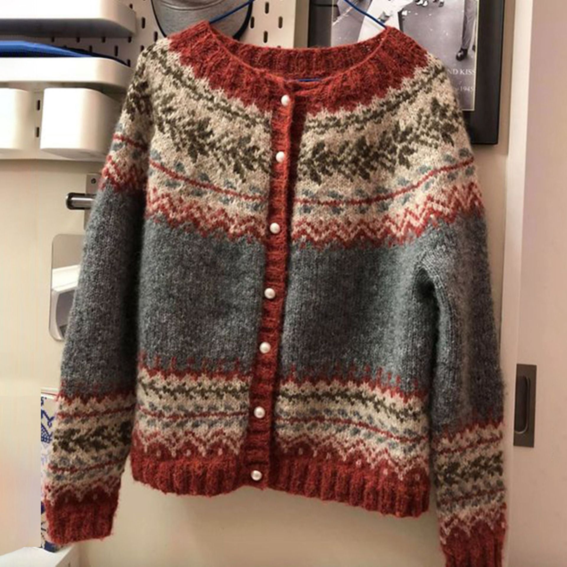 Eugenie | Cardigan motif nordique pour femme | Tendance