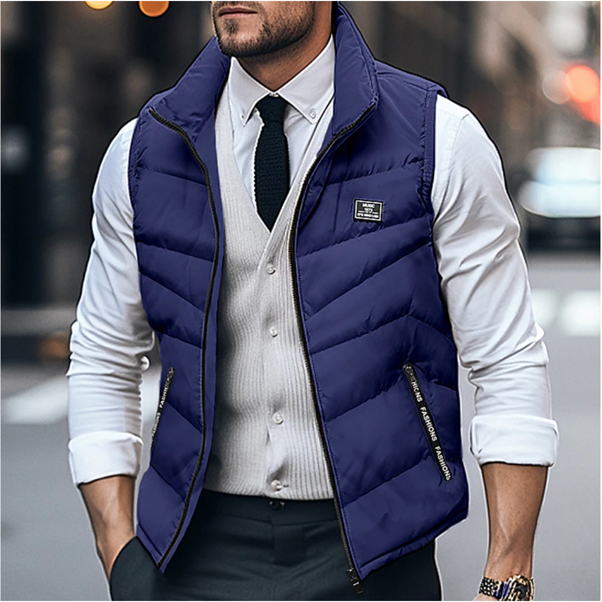 Jesse | Gilet matelassé zippé pour homme | Tendance