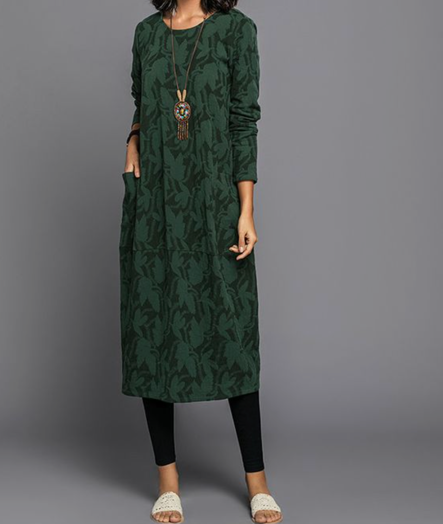 Estera - Robe Verte Élégante Moderne