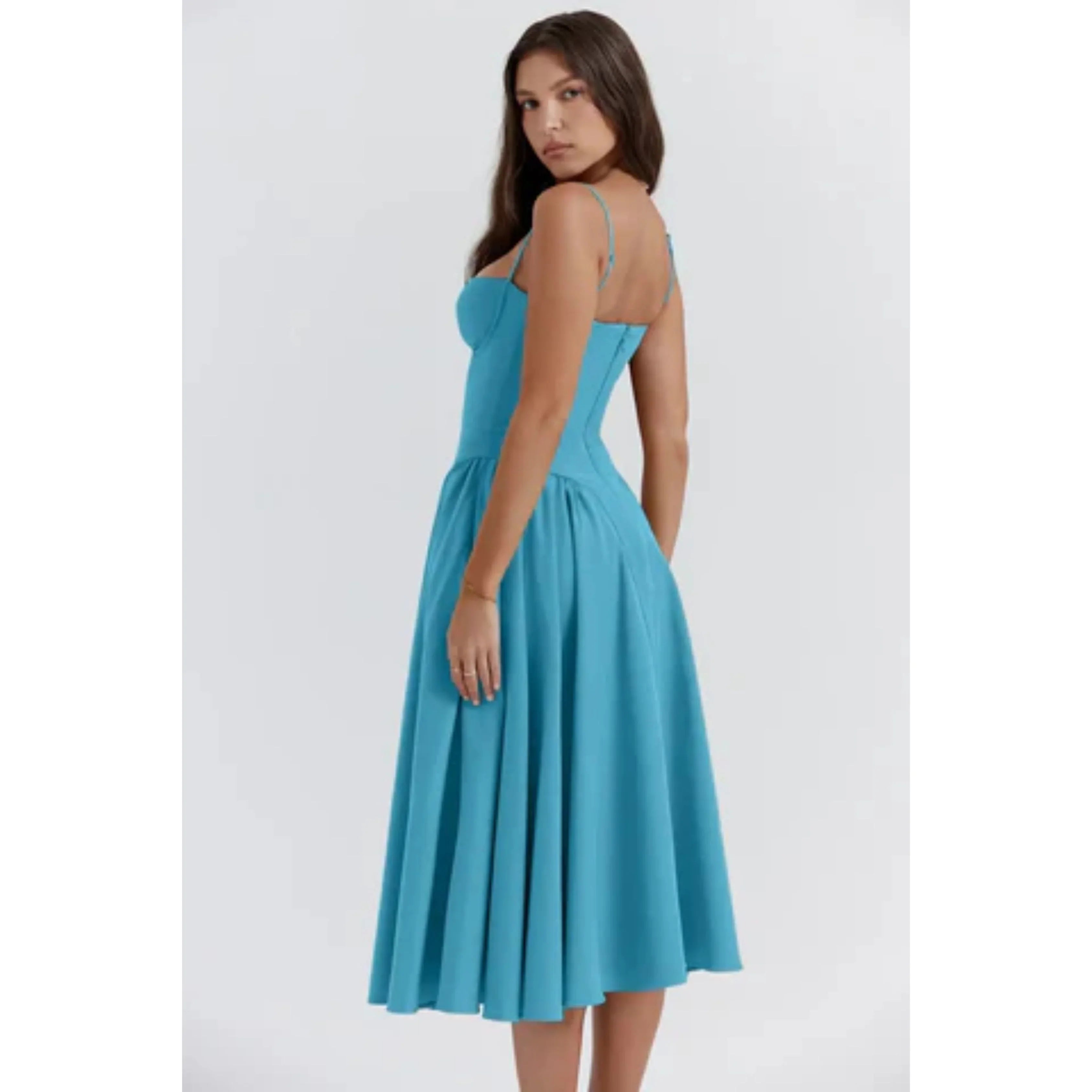 Femmes Robe Midi | Sans Manches
