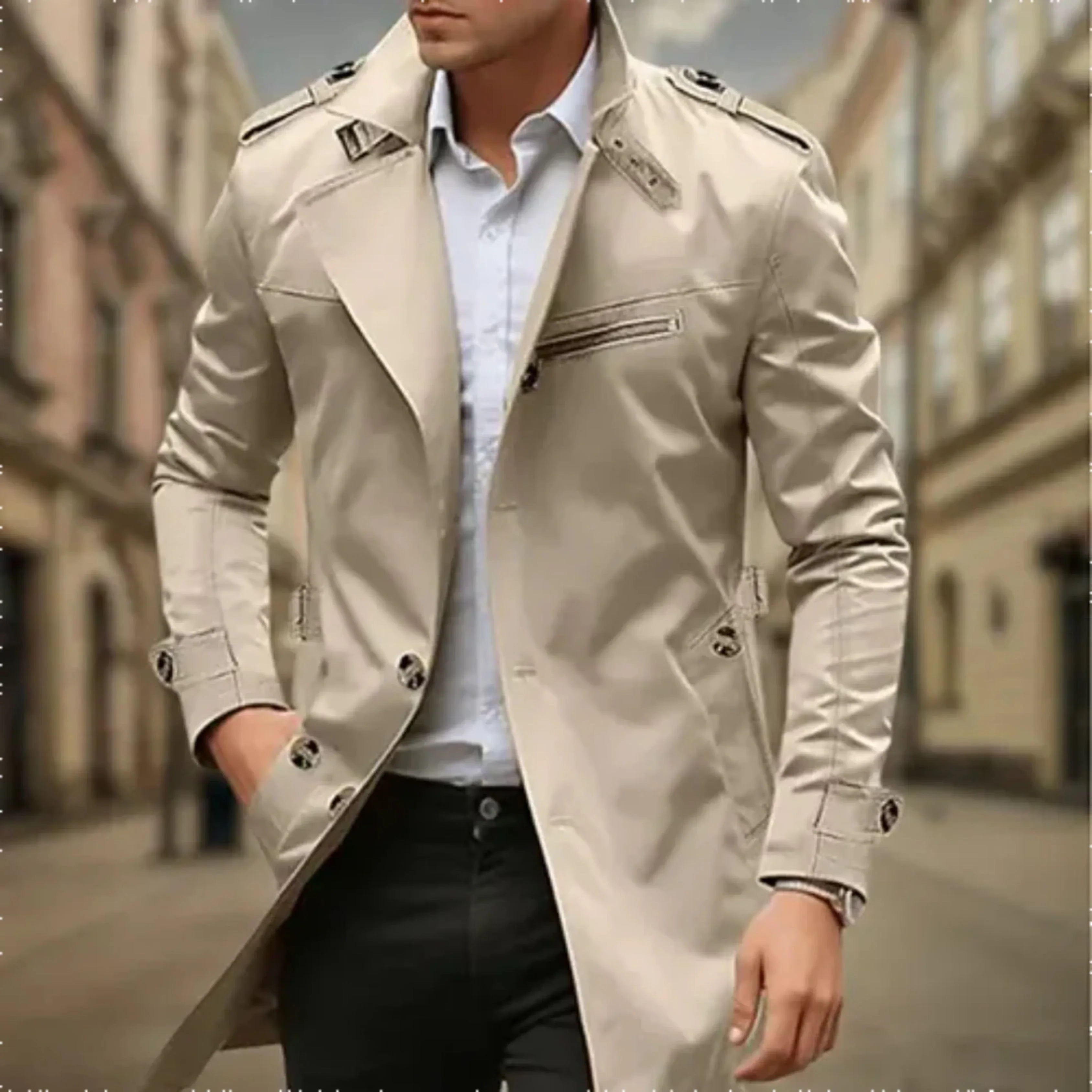 Hommes Trench-Coat Imperméable | Double Boutonnage