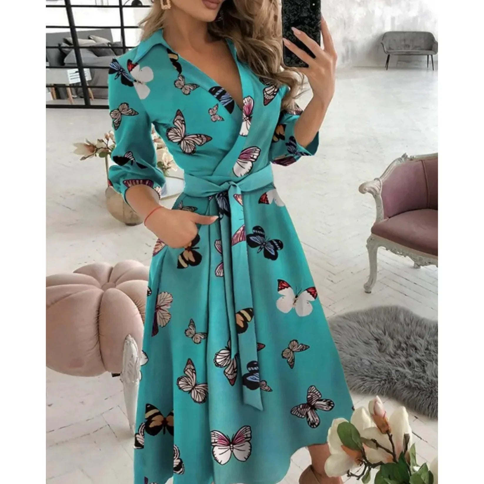 Femmes Robe Portefeuille | Coupe Raffinée