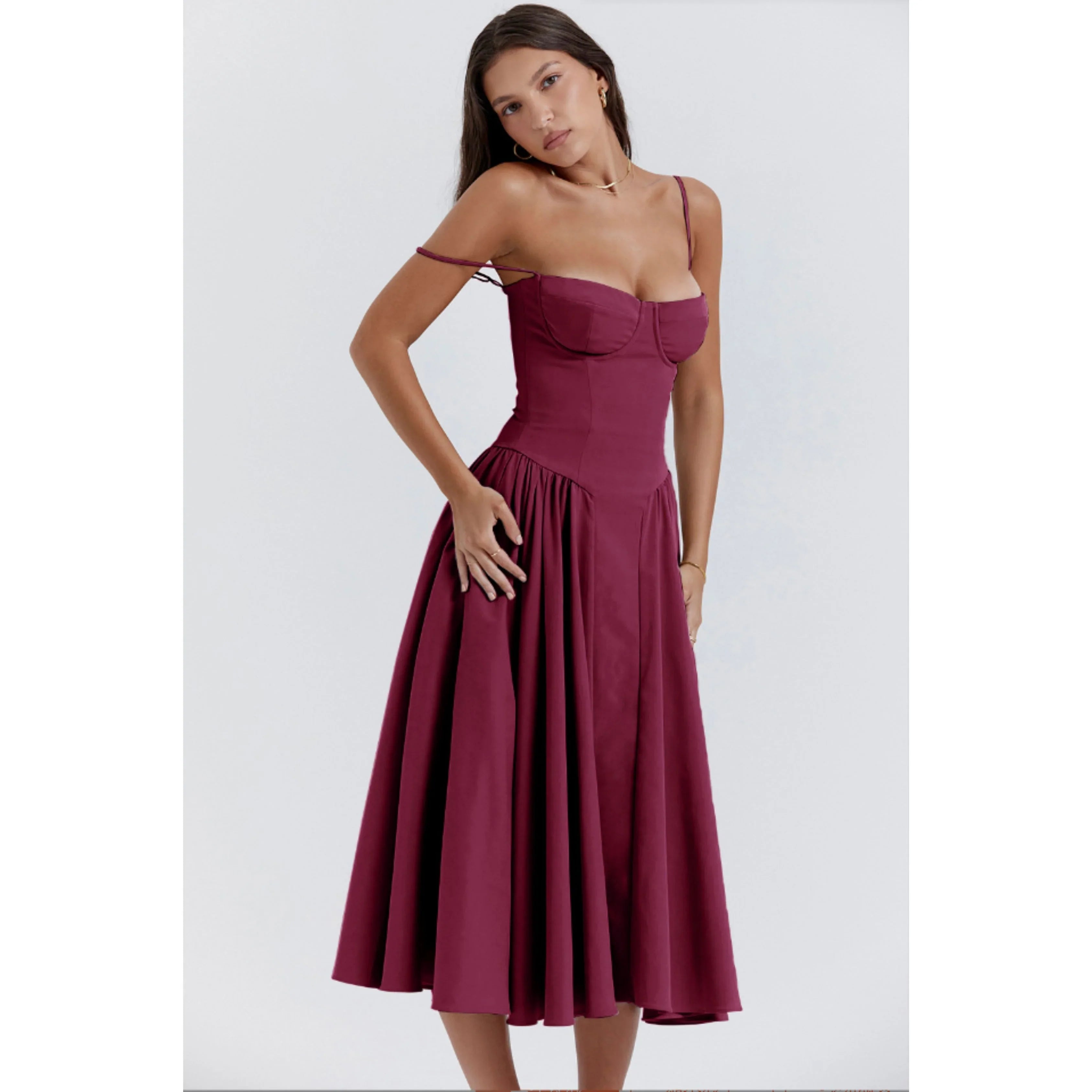 Femmes Robe Midi | Sans Manches
