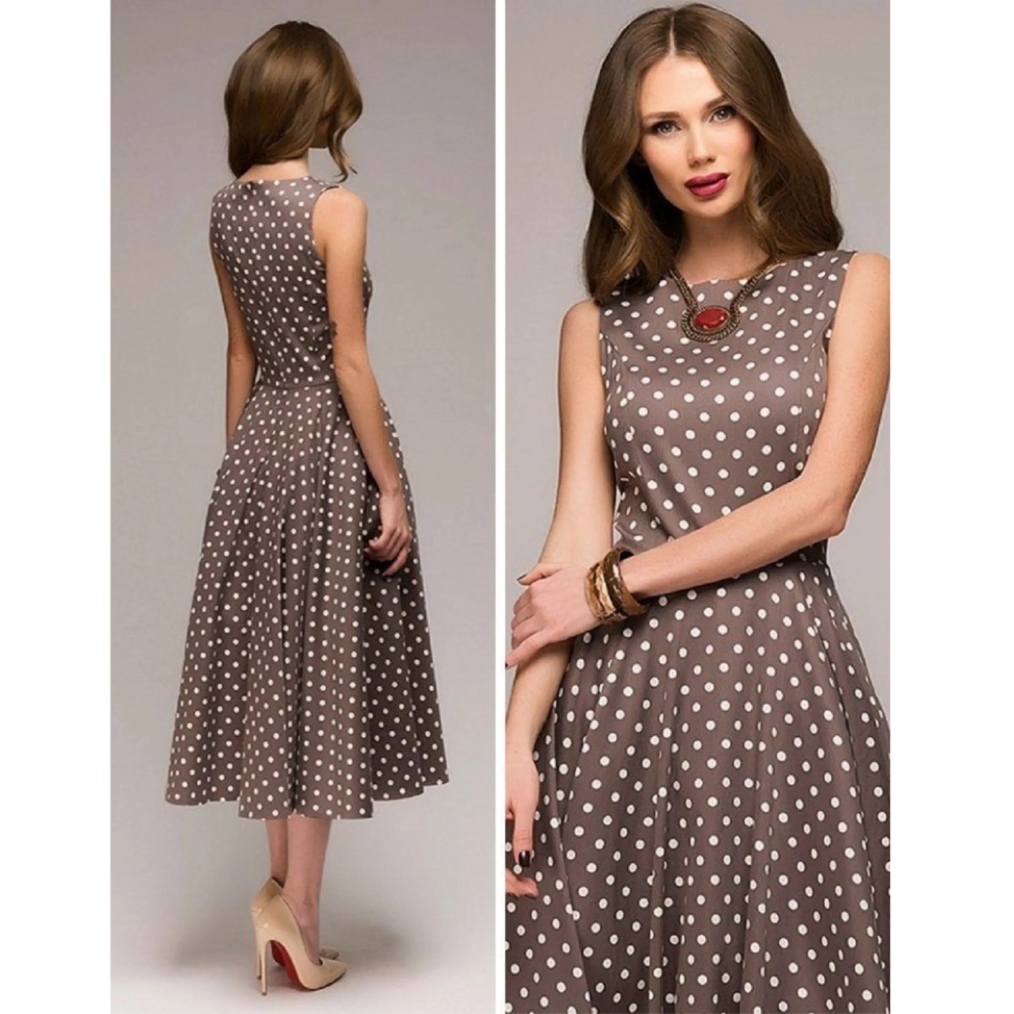 Femmes Robe À Pois | Chic