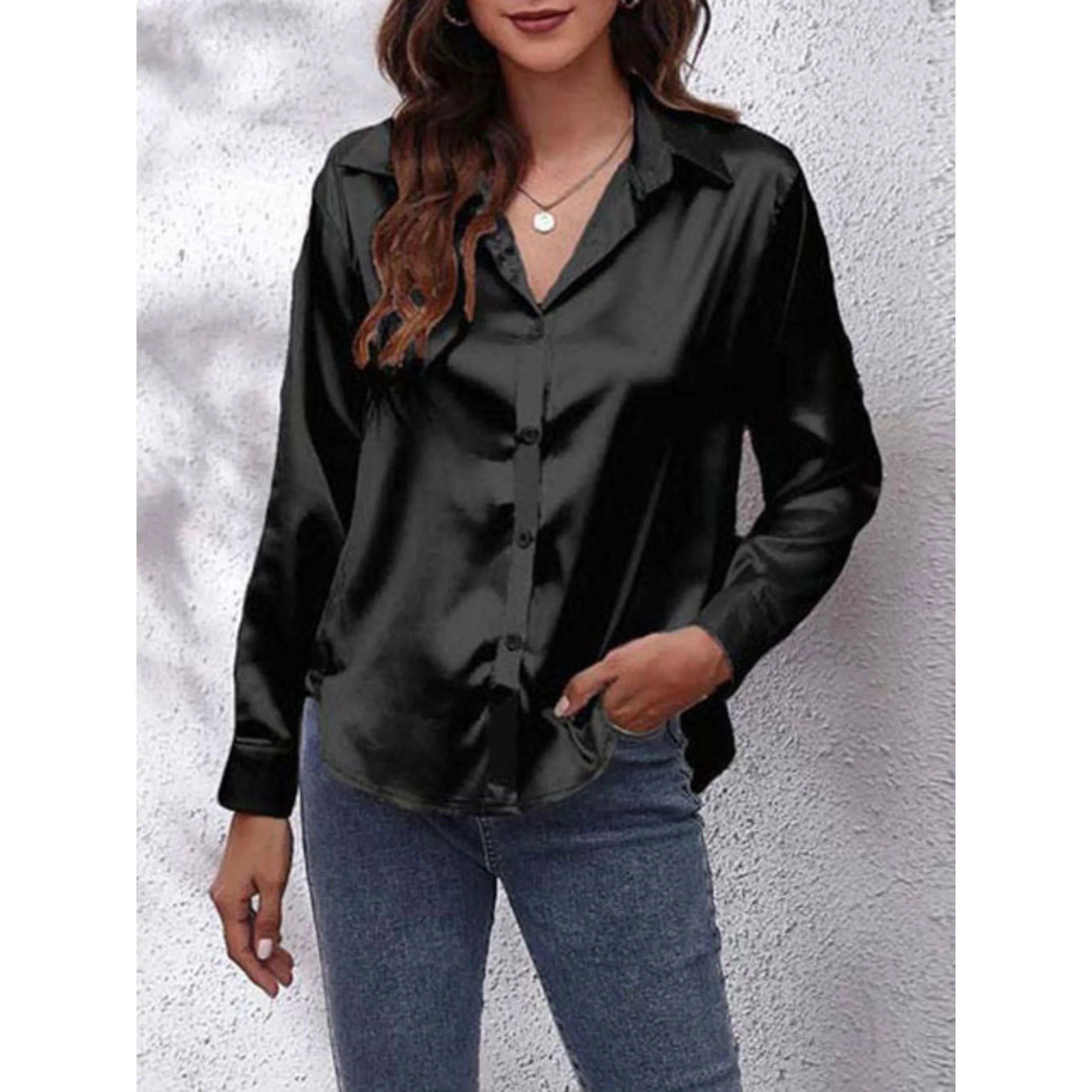 Femmes Chemise Manches Longues | Tissu Soie