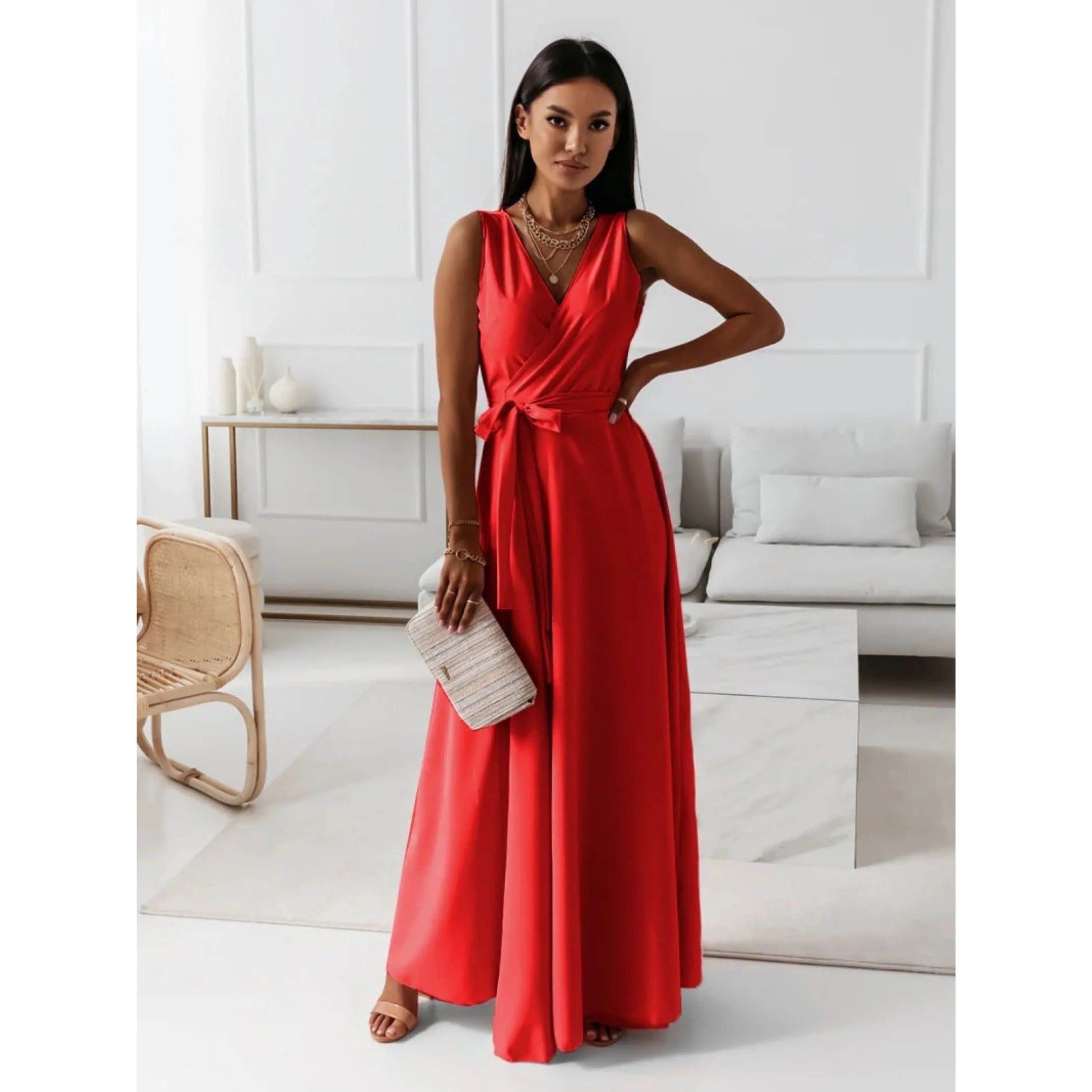 Femmes Robe Col V | Style Chic