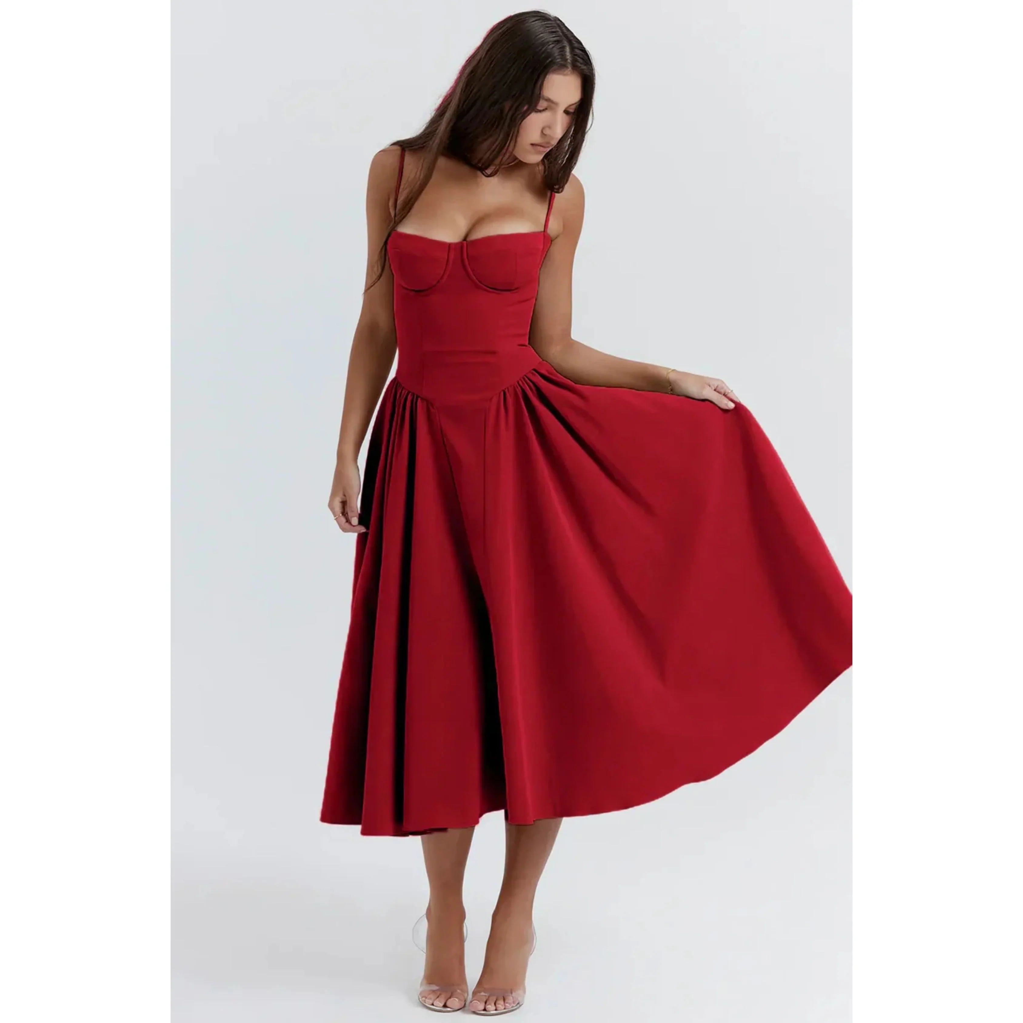 Femmes Robe Midi | Sans Manches