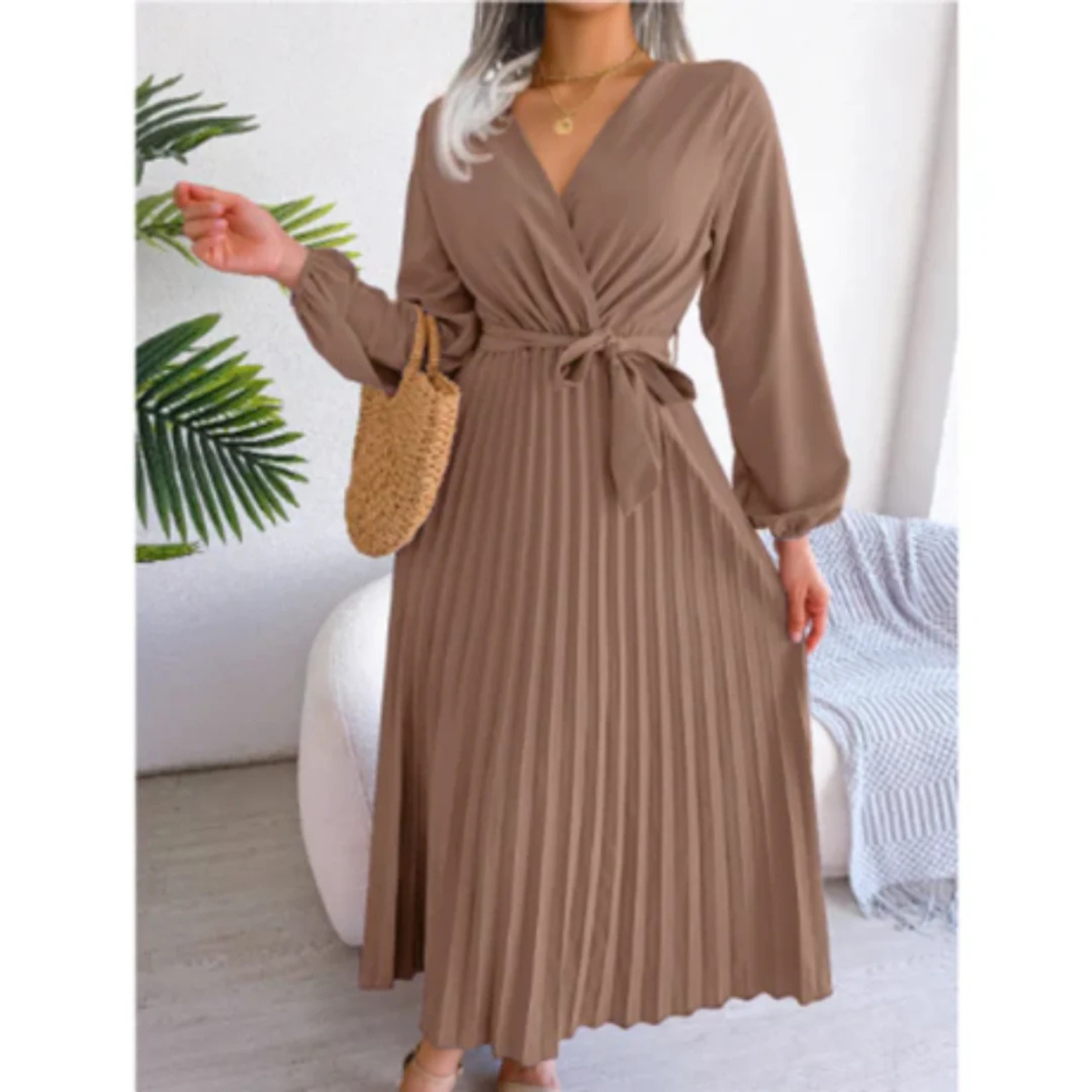 Laurianne | Femme Robe Midi | Coupe Portefeuille Fluide