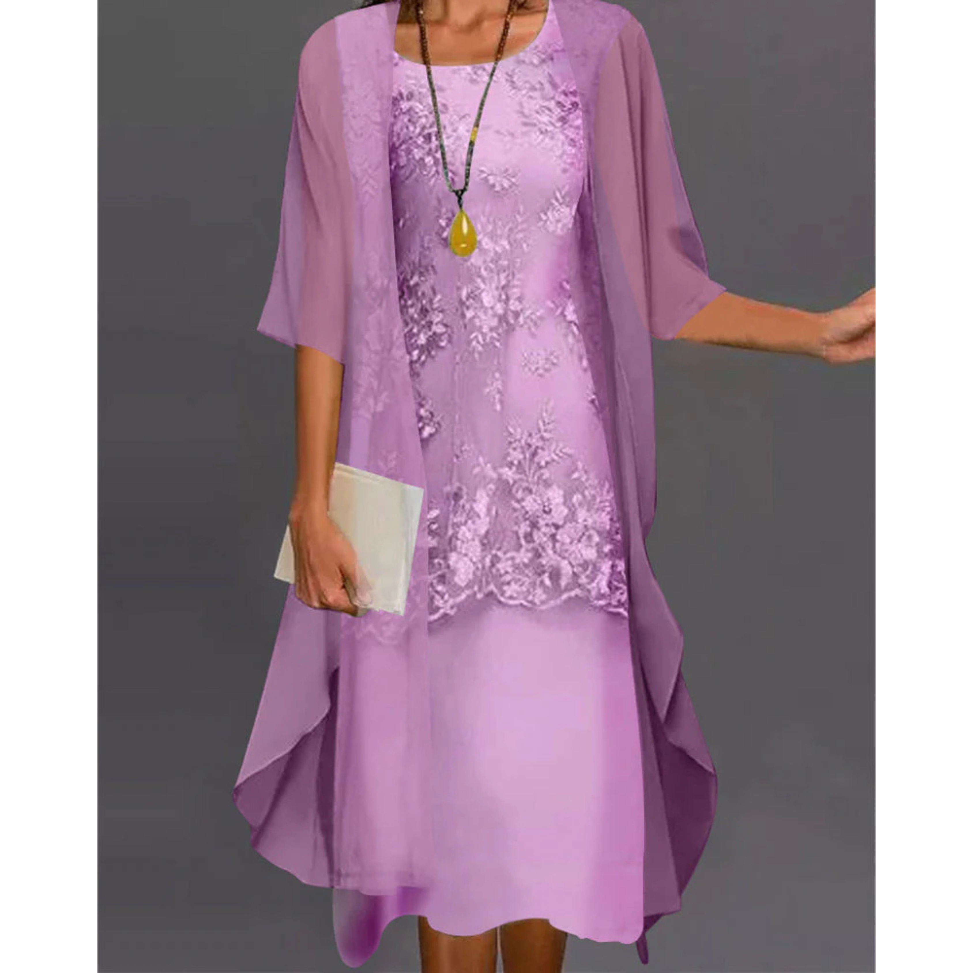 Femmes Ensemble Chiffon | Robe Deux Pièces