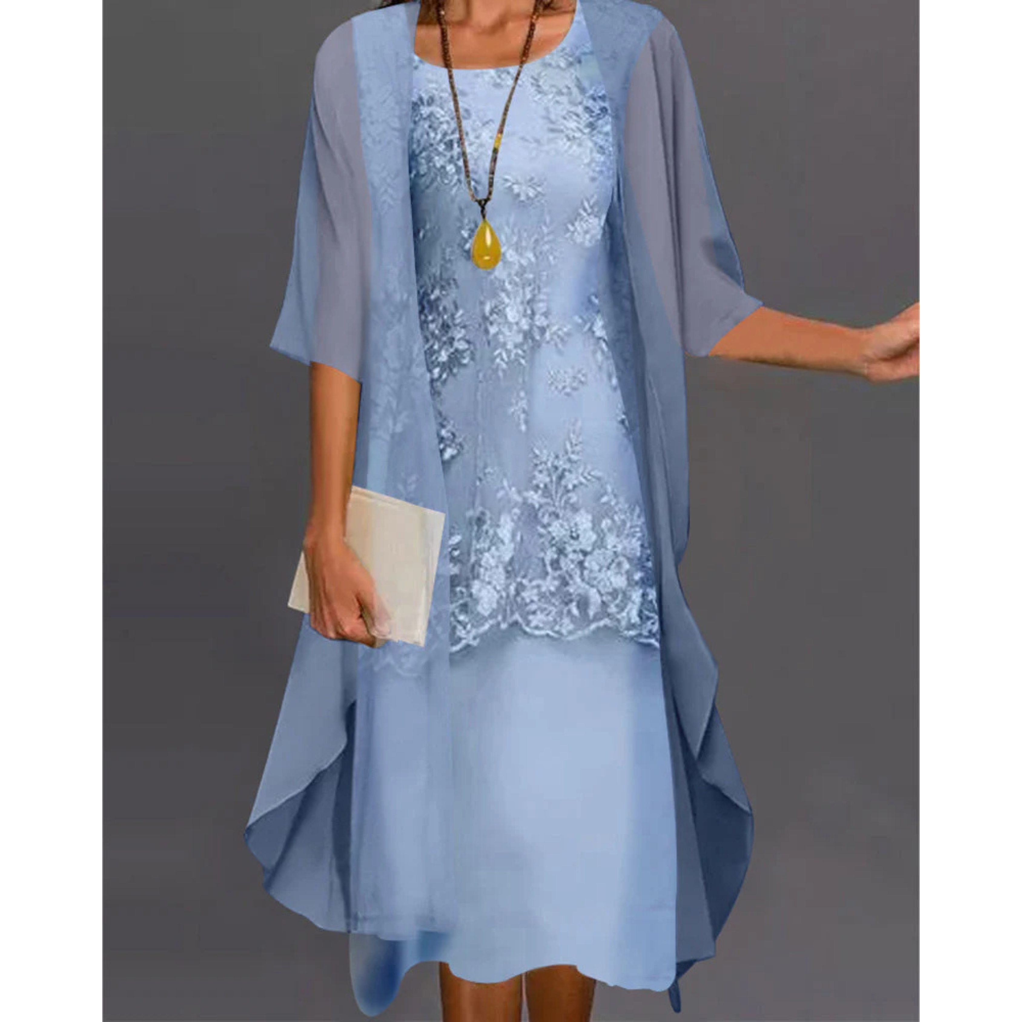 Femmes Ensemble Chiffon | Robe Deux Pièces