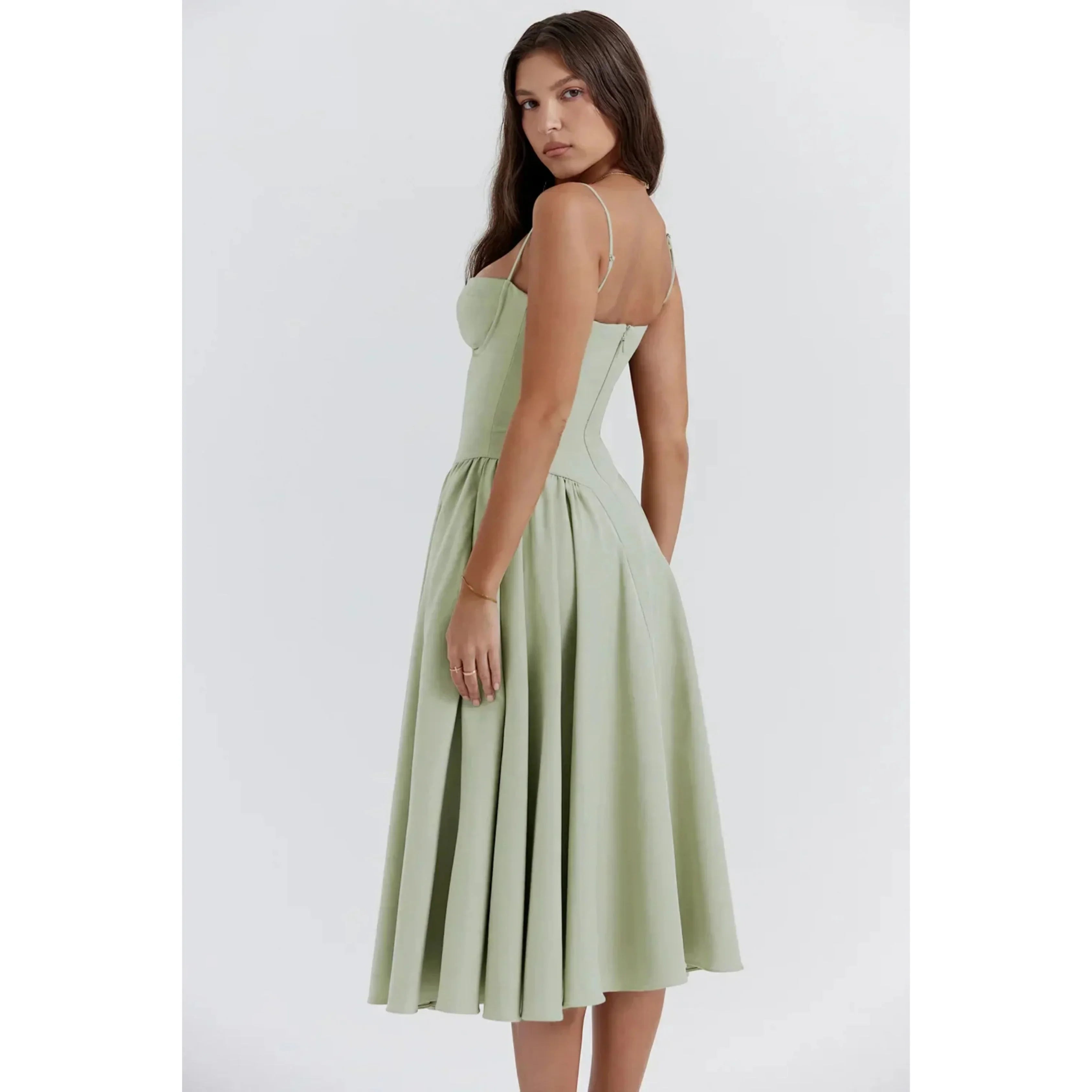 Femmes Robe Midi | Sans Manches