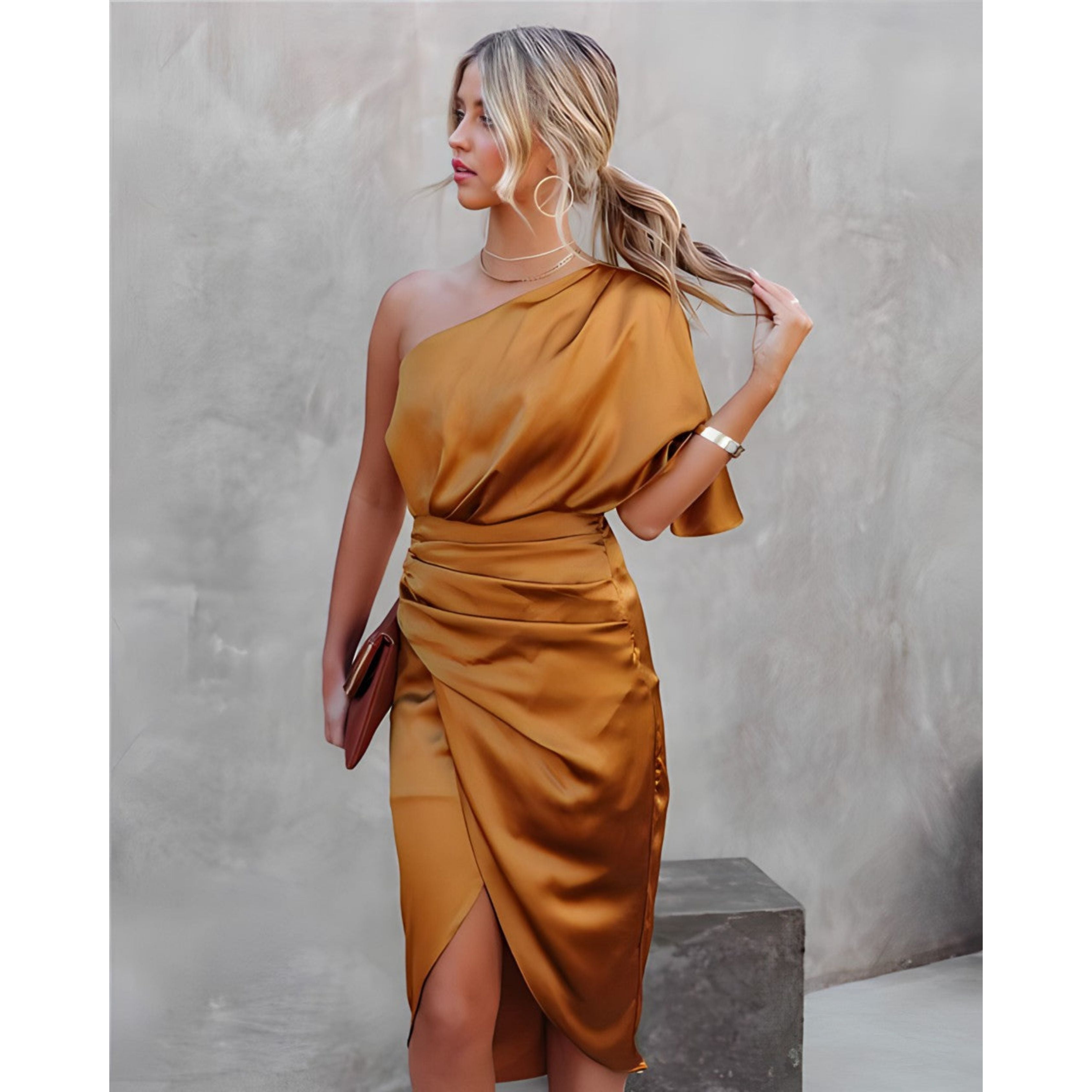 Andréanne | Robe Cocktail Pour Femme | Asymétrique