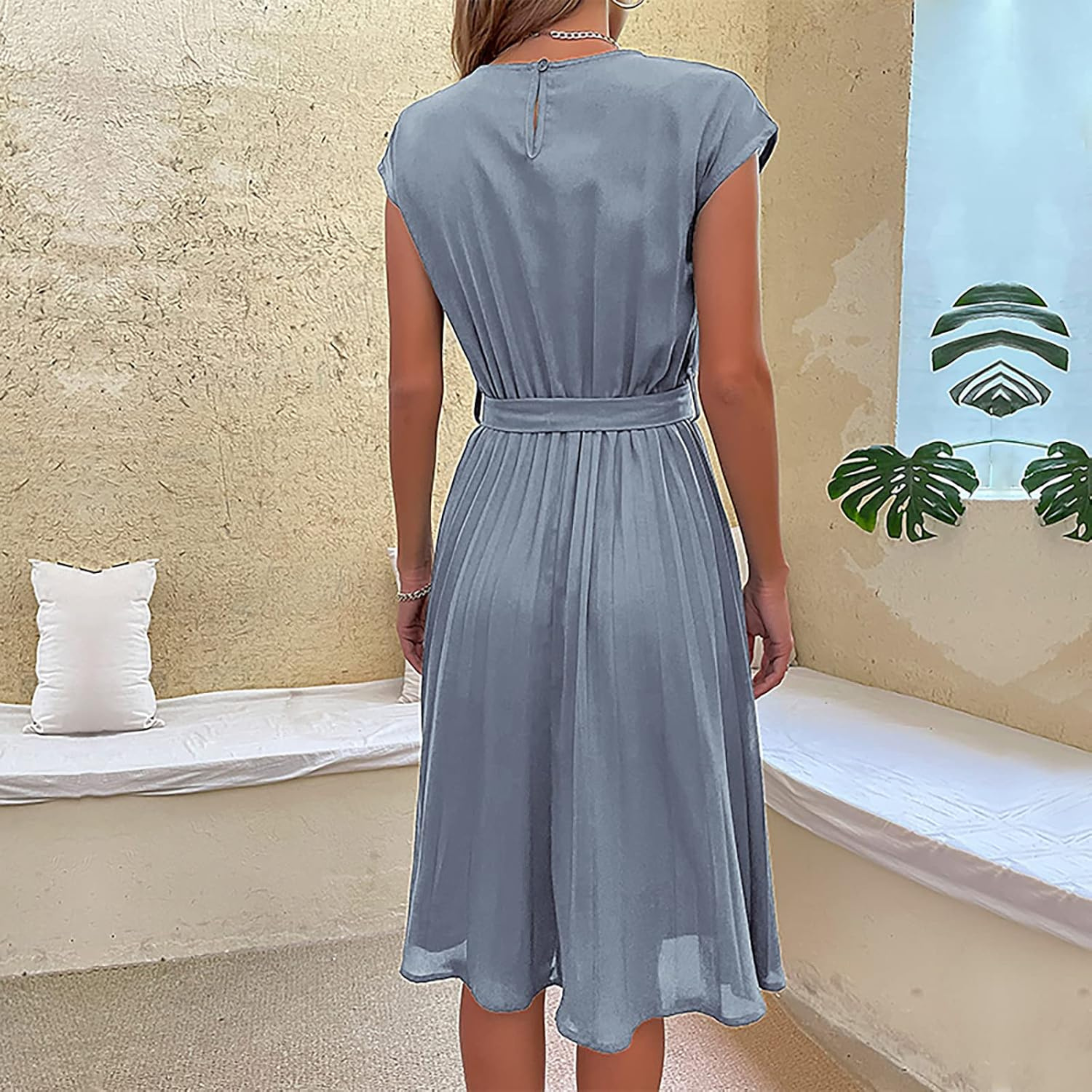 Femmes Robe Midi Ibiza | Style Cérémonie