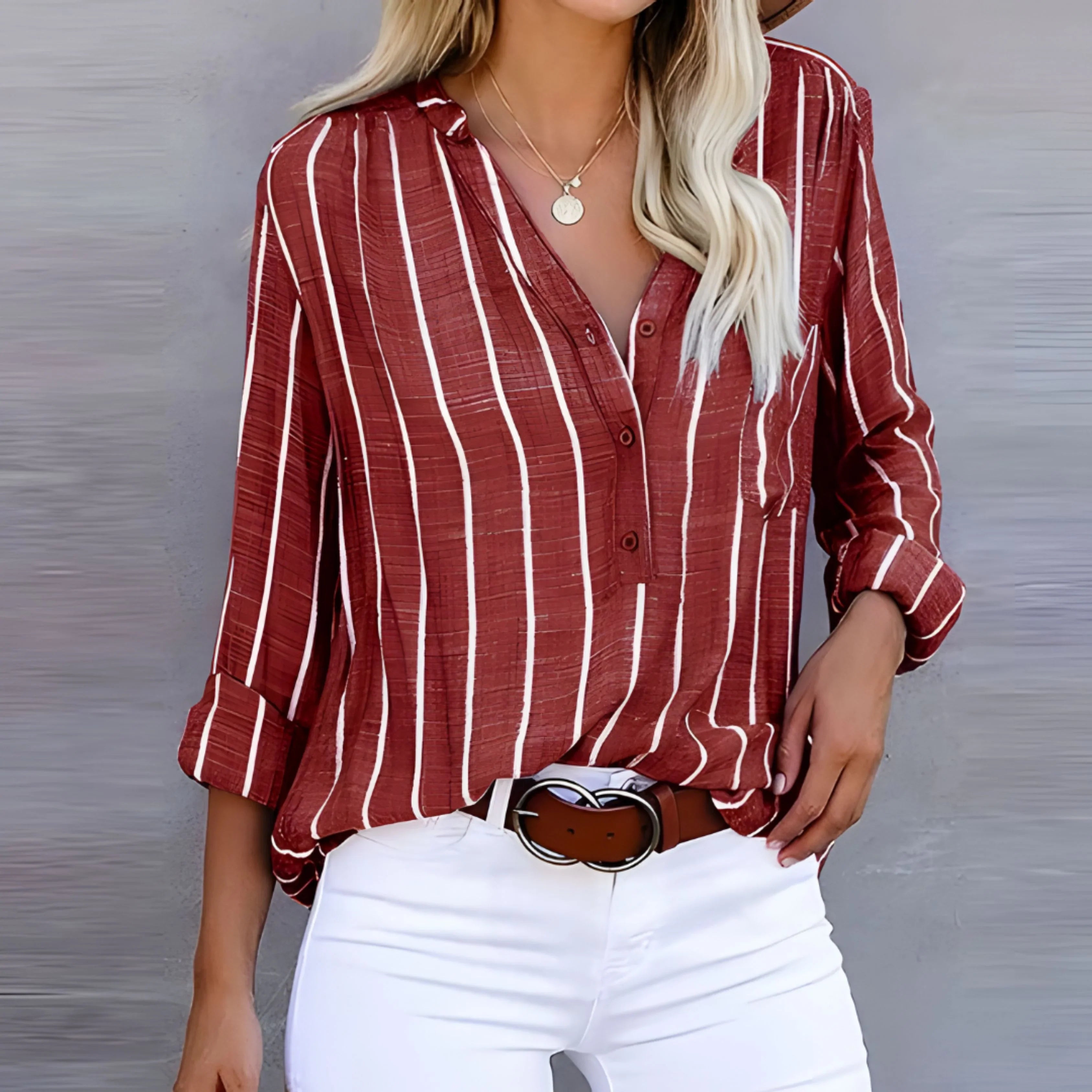 Femmes Blouse Rayée | Tendance