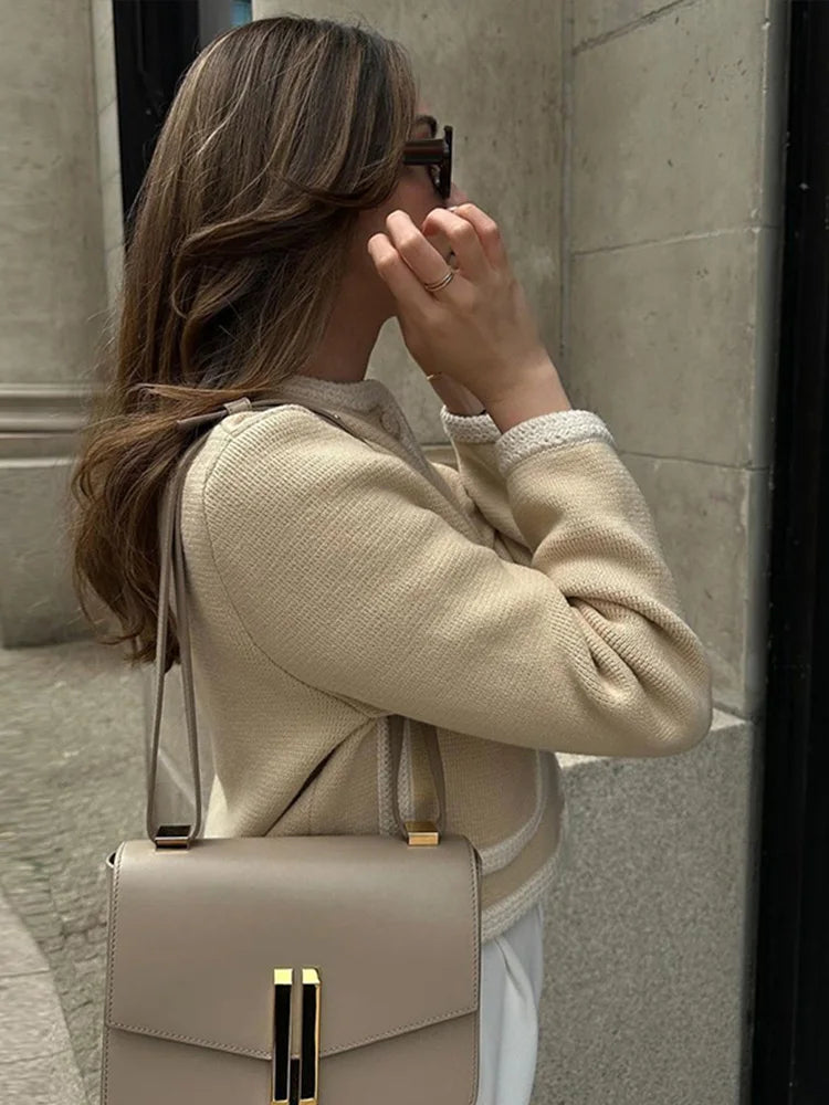 Brigitte | Cardigan tricoté à manches longues pour femme | Printemps