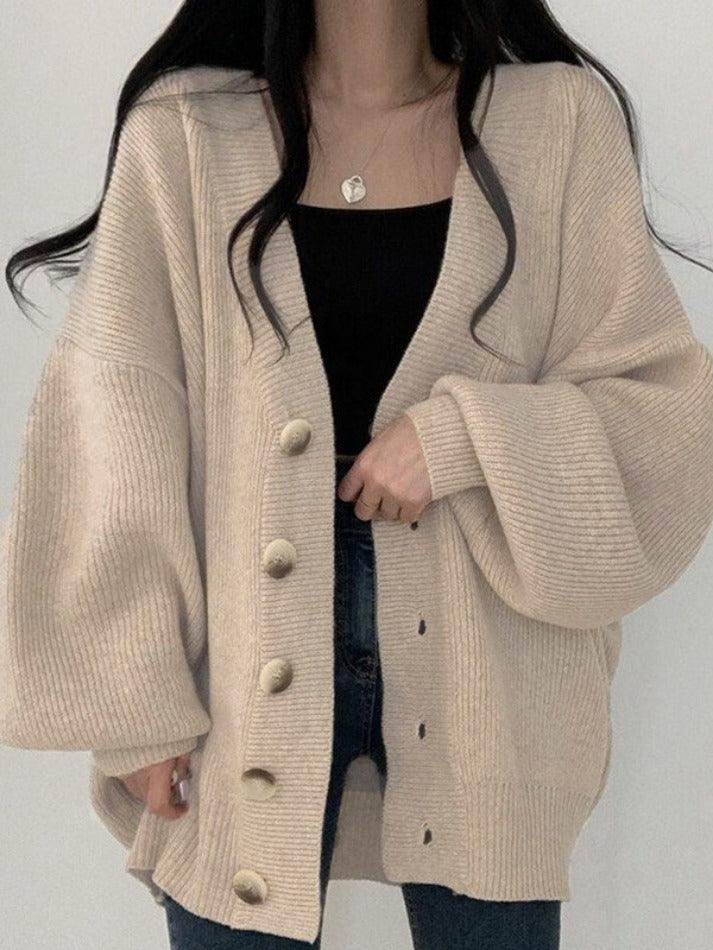Magali | Cardigan long à boutons pour femme | Moderne