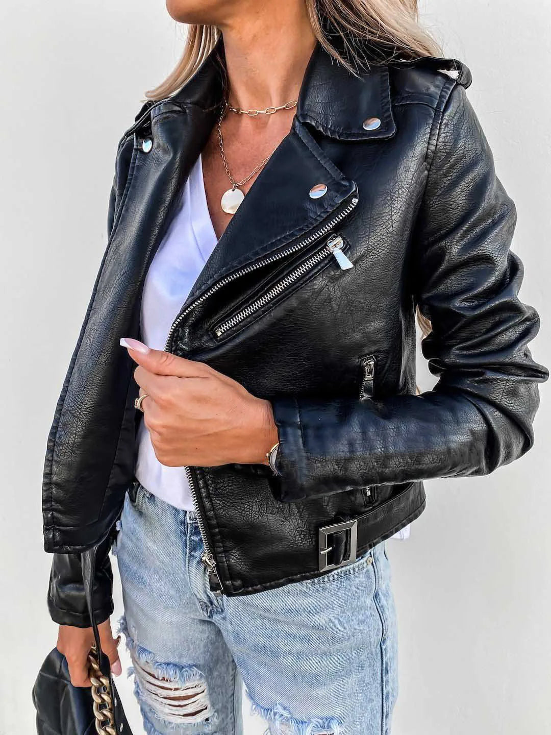 Maxine - Veste en cuir pour femme