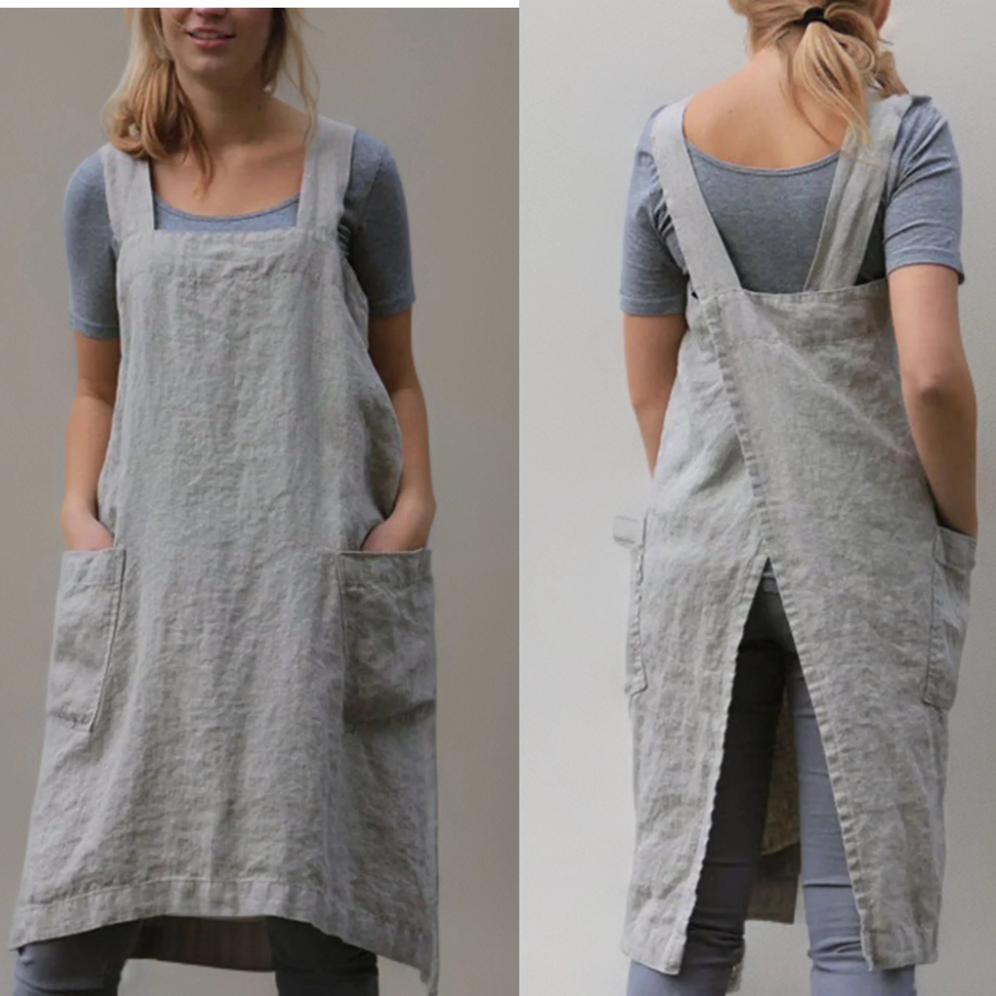 Femmes Robe Tablier | Poches Pratiques